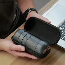 Черный керамический чайный набор кунг-фу костюм горшок из четырех чашек дорожный чайный набор в японском стиле портативный автомобильный дорожный чайный сервиз