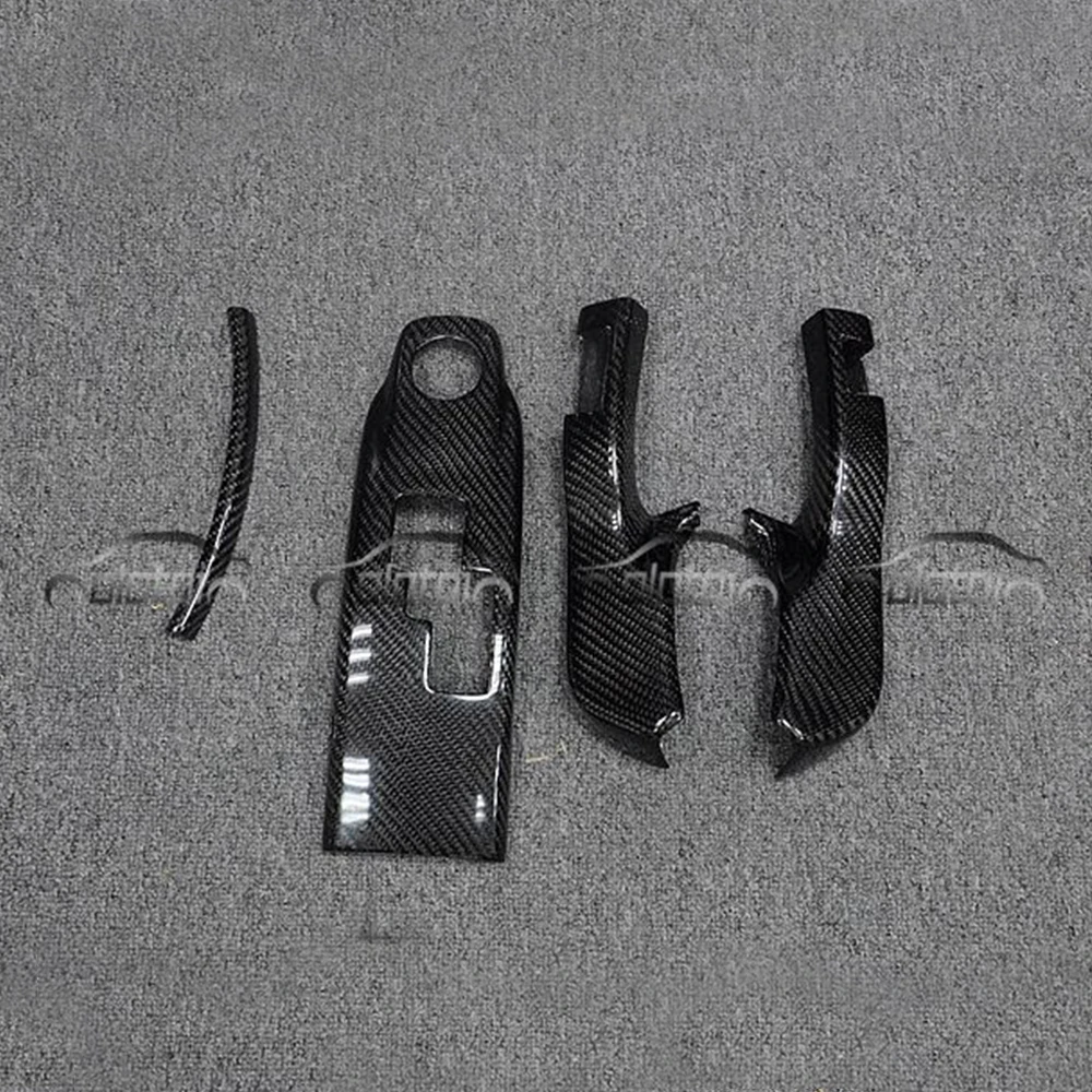 4 PCS/SET Car Styling Carbon Fiber Center Console Sticker Control Panel Switch Cover Frame Trim Dashboard Knob For GTR R35 GTR35 |