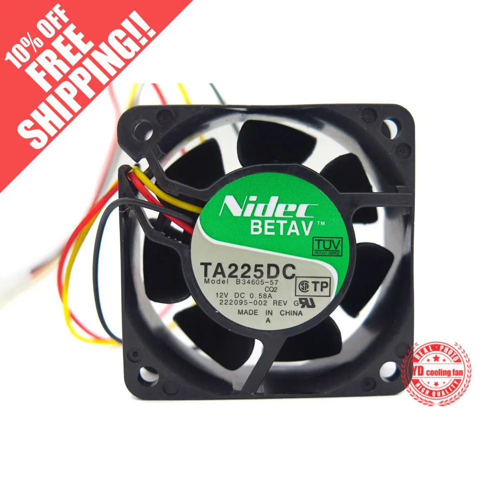 

Новый вентилятор охлаждения NIDEC TA225DC B34605-57 6025 с двумя шарикоподшипниками 6 см