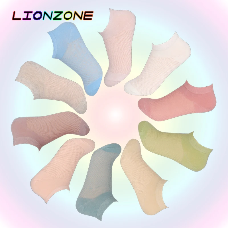 

10 Pairs/Lot Summer Thin Ankle Socks 10 Colors Pack Korean Style Soft Boat Socks Female Solid Casual Art Hot Sox Chaussettes