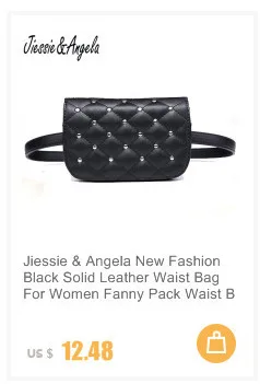 Jiessie& Angela Модные женские кожаные поясные сумки женская сумка на плечо с цепочкой Дамская Замшевая сумка на пояс дорожный с молнией маленькие сумки
