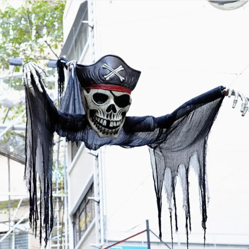 DIY Halloween Skeleton Face Hanging Ghost Hanging Grim Reaper Home Door Bar Deco 