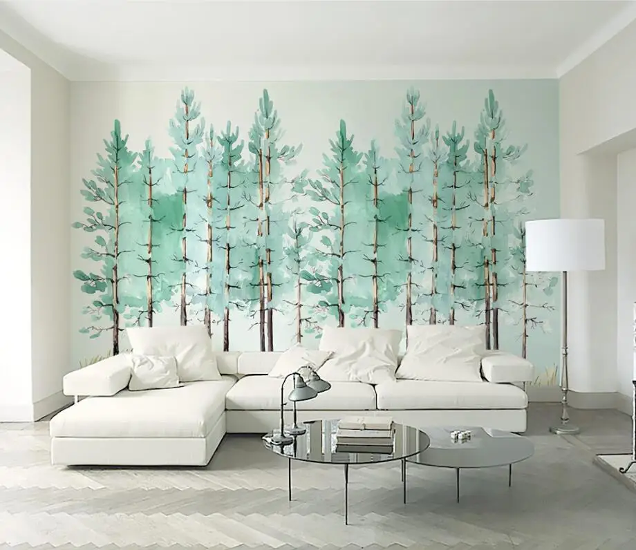 Beibehang скандинавский лес фото обои 3D пейзаж Фреска гостиная спальня ТВ диван фон обои покрытие домашний декор