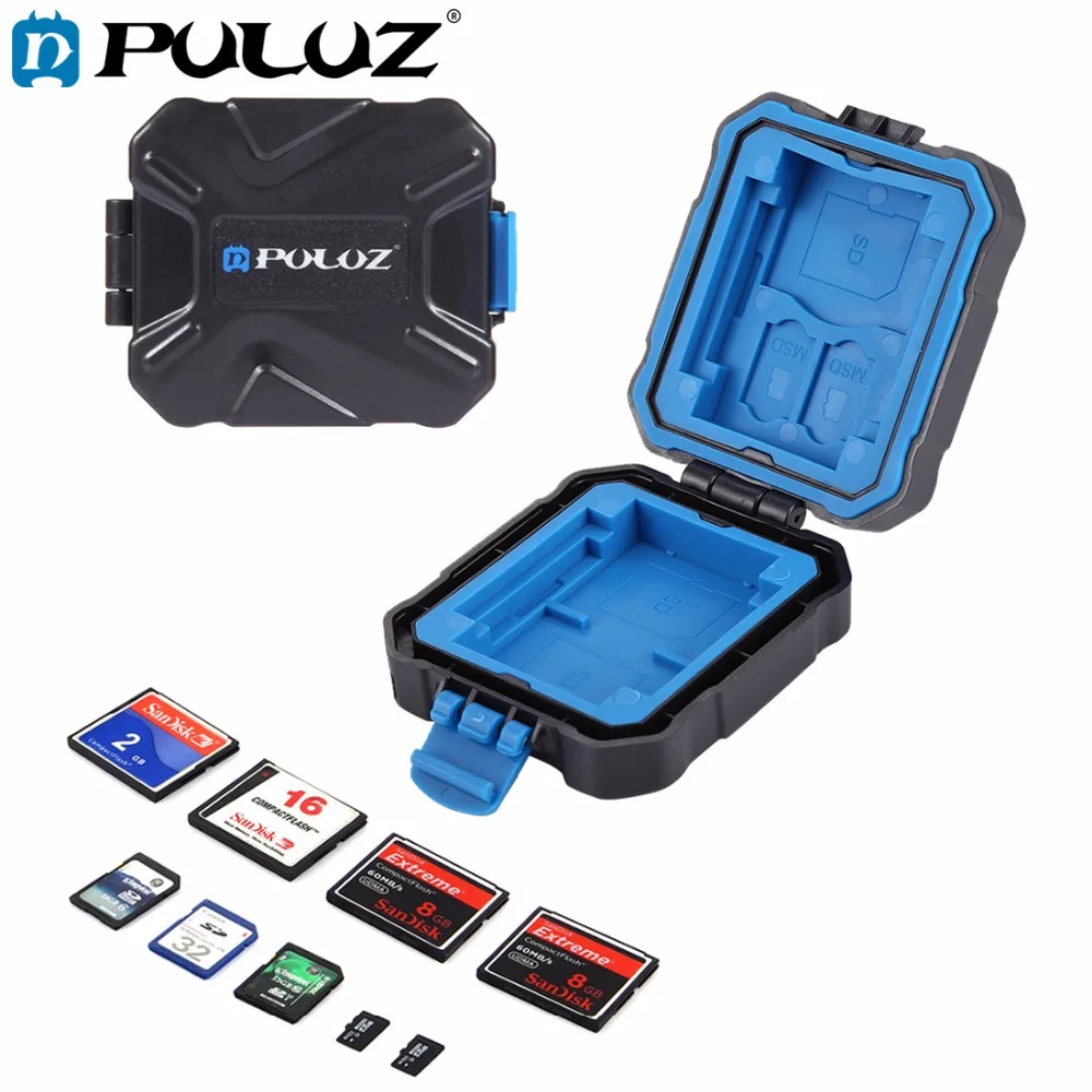 

PULUZ PU5001 9 in 1 Memory Card Case stocker Card box for 2XQD + 2CF + 2TF + 3SD Card