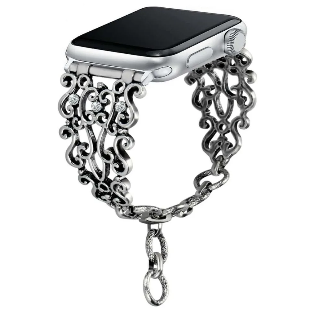 Ремешок из нержавеющей стали для Apple Watch band 38 мм/42 мм металлический браслет со