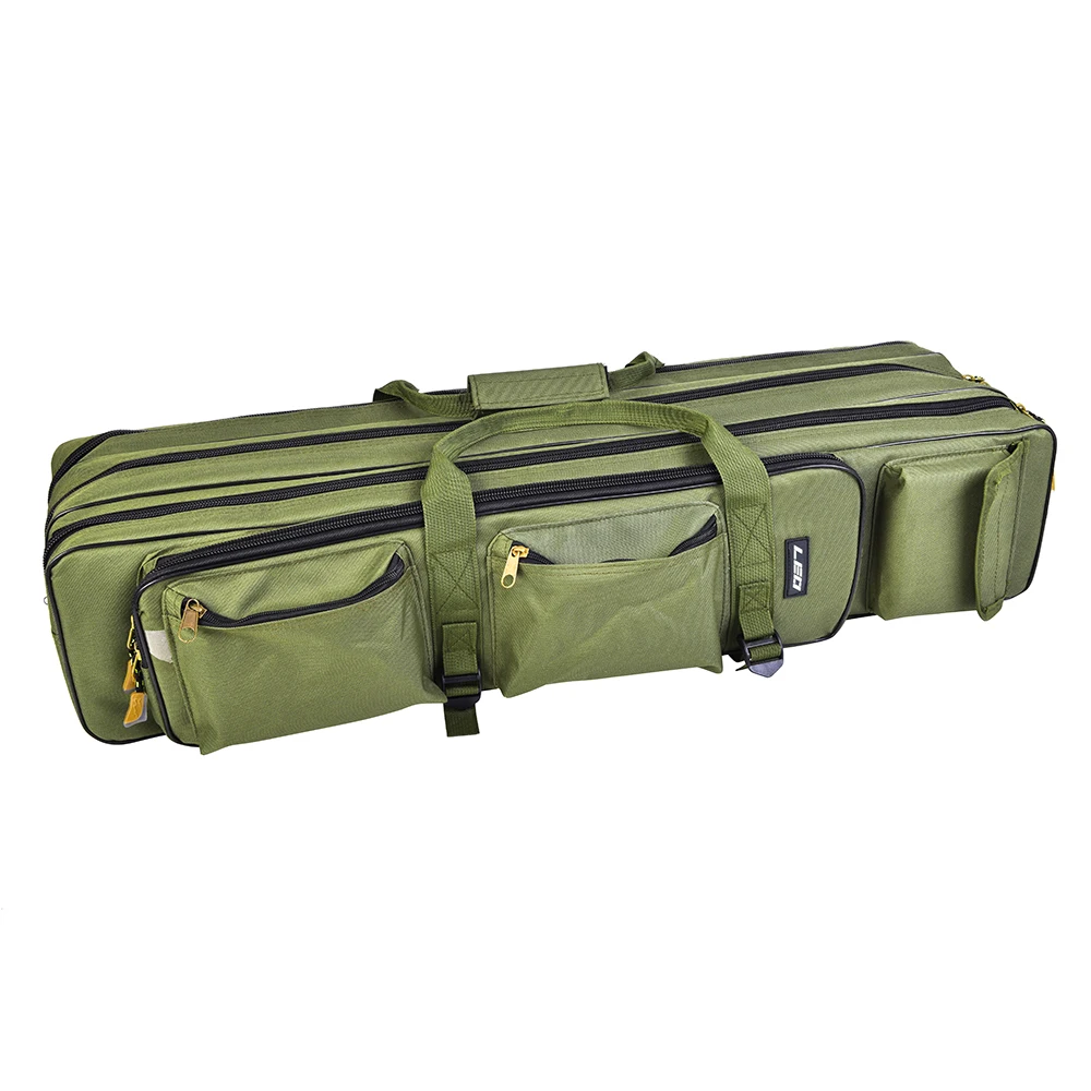 

Outdoor 3 Layer Fishing Bag Backpack 80cm/100cm Fishing Rod Reel Carrier Bag Fishing Pole Tackle Bag Carry Case Travel Bag