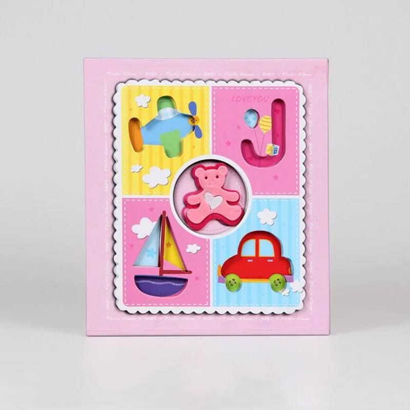 6 дюймов мультфильм фото альбом 40 Простыни Детские interleaf Тип фотоальбом с Бумага крышка малыш подарок на день рождения
