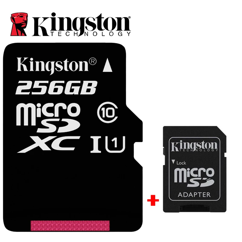 Флэш-карта памяти kingston, 128 ГБ, для телефона, камеры, microSD, TF карта, SD, 32 ГБ, 64 ГБ, Nano, Micro SD карта памяти, 256 ГБ, 16 ГБ, для GoPro - Емкость: 256GB.with adapter