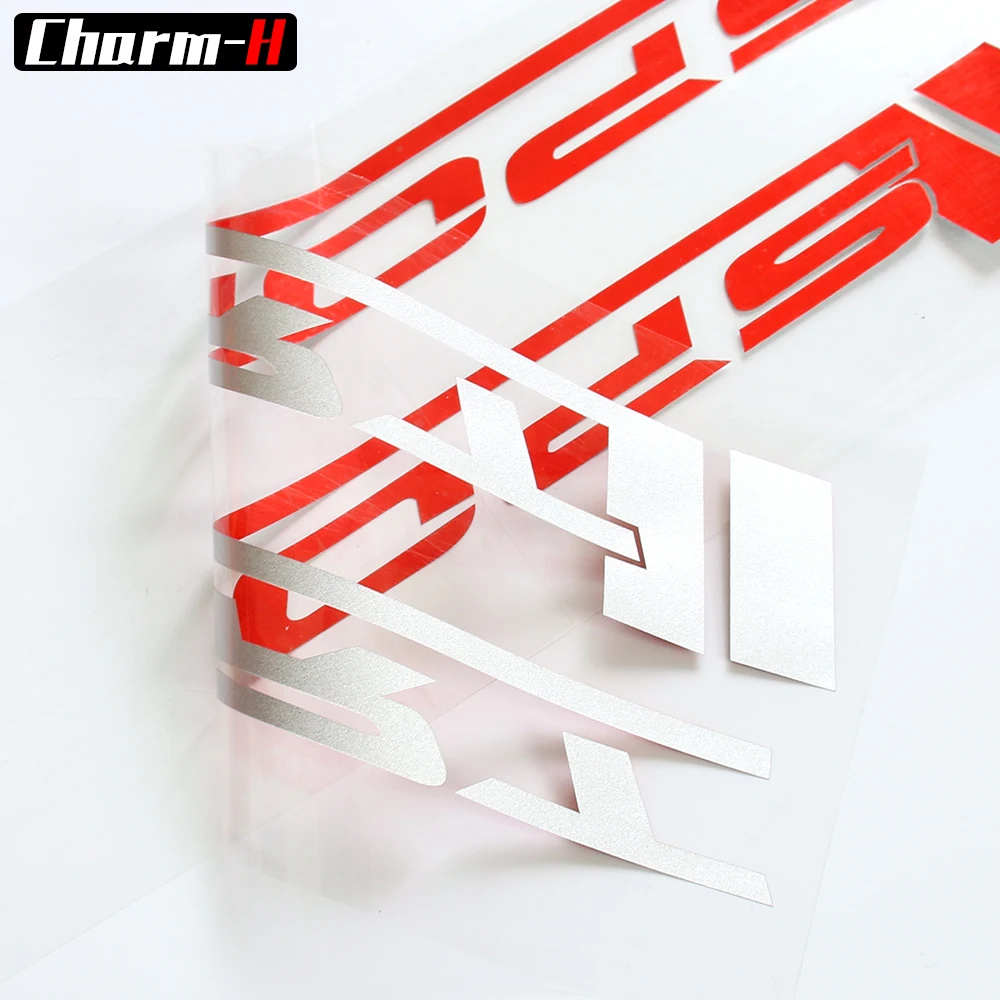 Black/Reflective White/Red AMG Sport Side Door Decals Stickers for Mercedes Benz AMG