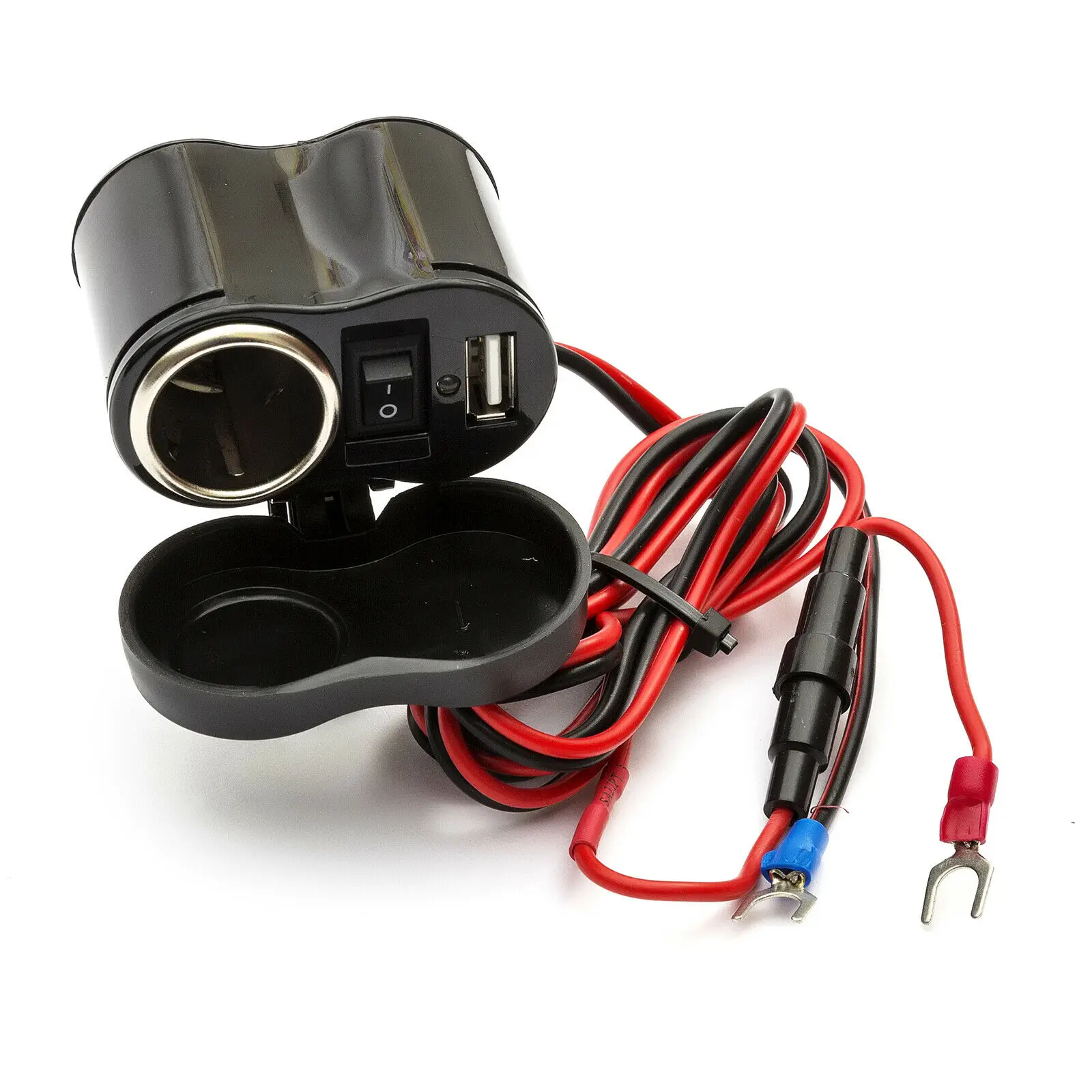 

CS-313 12V-24V Motorcycle Scooter Handlebar USB Charger Waterproof LED Indicator Cigarette Lighter Socket Plug Moto Accessories