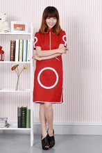 Naruto font b cosplay b font costume high quality clothing Sakura haruno generation embroidery round edge