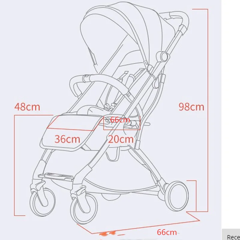 Детская коляска может использоваться в качестве лежачего, легкого складывания, ультра-легкая детская коляска и зонта ребенка Тролль ey для новорожденных
