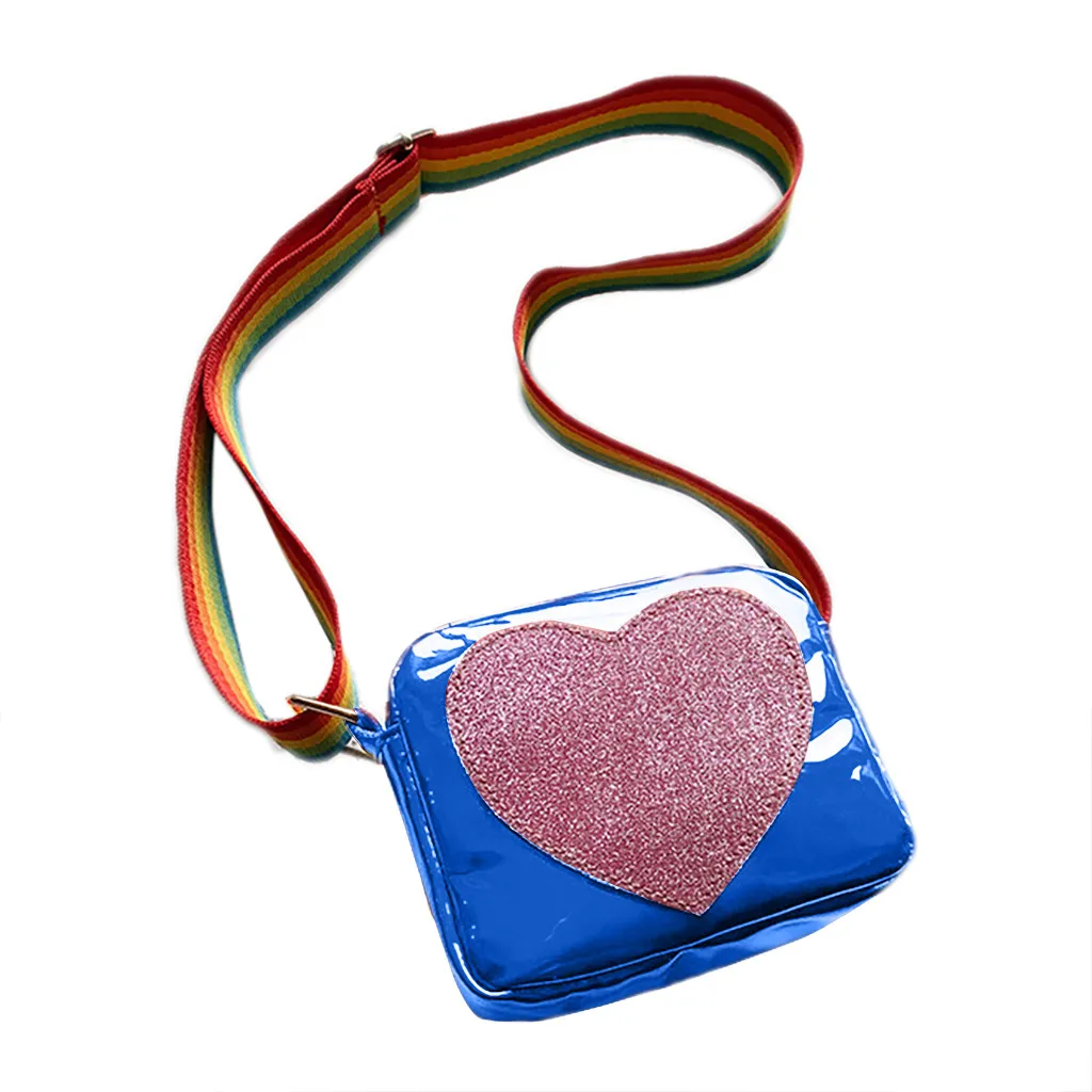 Aelicy мини-сумка с клапаном, детское портмоне, сумки через плечо для маленьких девочек, детская сумка для сообщений, сумки на плечо для девочек - Цвет: Синий