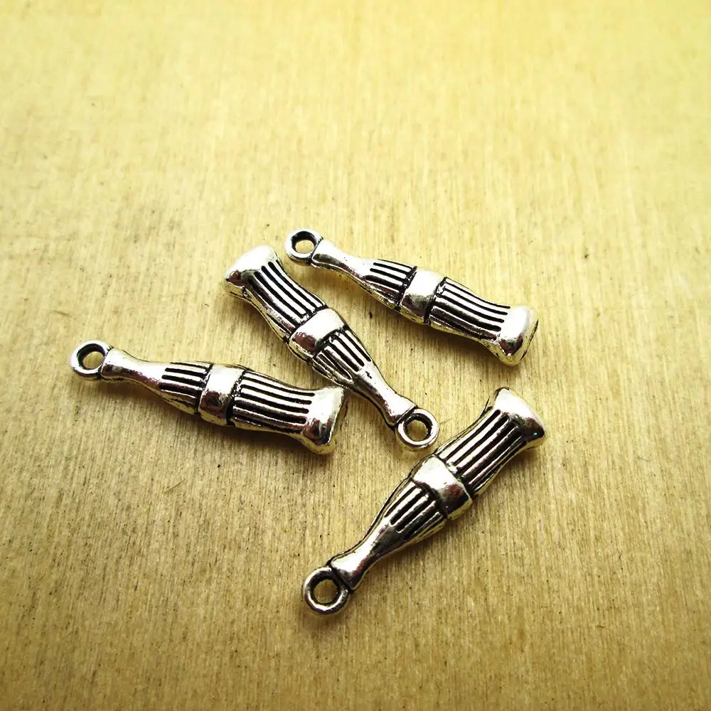 

Подвески в виде бутылки соды 20 шт.-25x5x5 мм Подвески в виде бутылки соды Подвески DIY ожерелье/браслеты Подвески антикварный серебряный тон