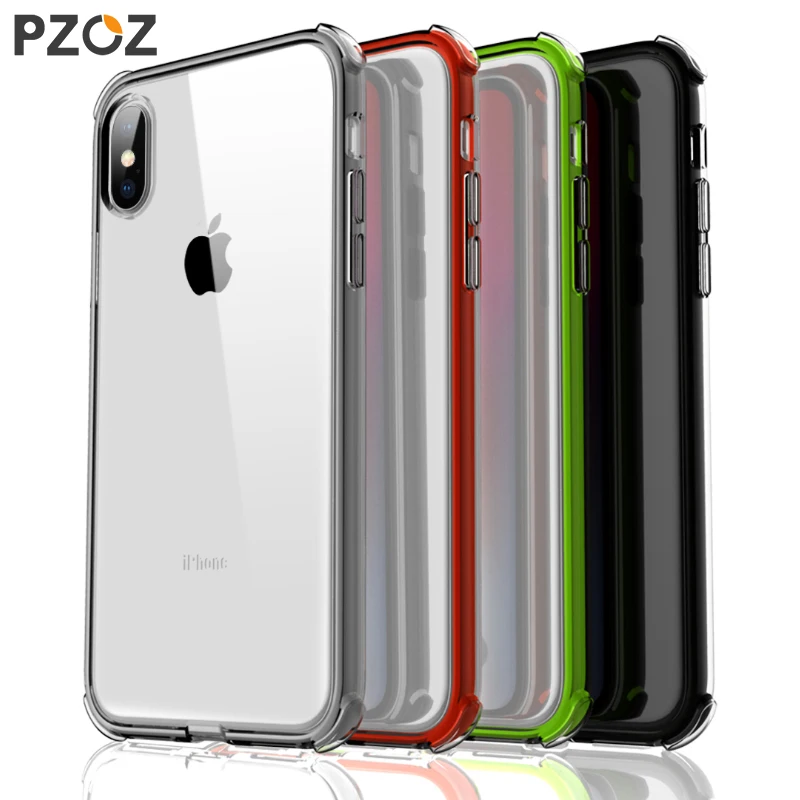 PZOZ противоударный чехол для iphone x, 7, 8 plus, 8 plus, 10 plus, Роскошный чехол, защитный чехол для телефона, TPU прозрачный силиконовый Ультратонкий чехол