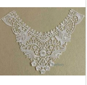 

1 Pc Off White Flower Venice Floral Venise Motif Collar Lace Trim Sewing Craft