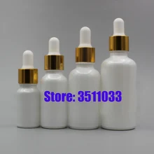 10ml20ml30ml DIY стеклянные белые пустые флаконы для эссенций, косметические эфирные масла упаковка бутылки, Стеклянные Духи пипетки капельница пакет