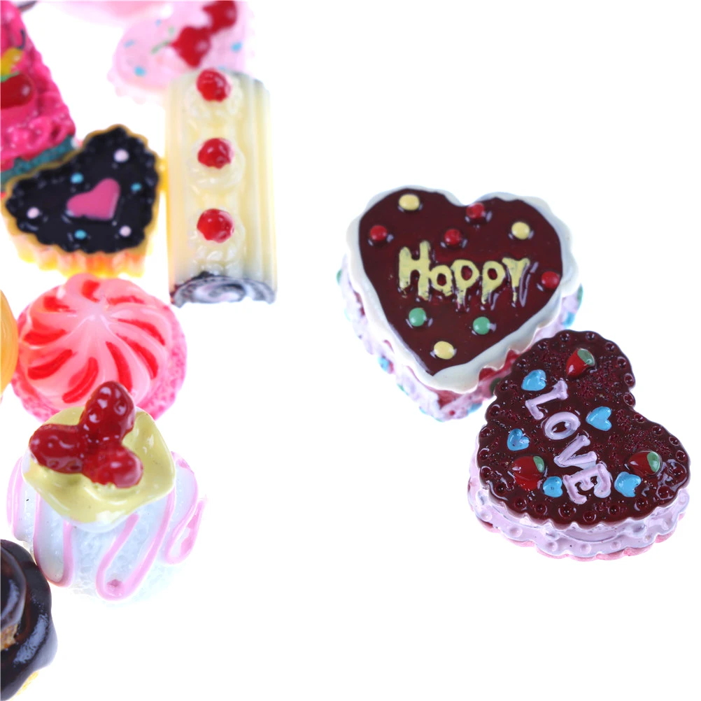 10 шт./лот милые куклы миниатюрные ролевые игрушки мини игры еда Торт Печенье пончики конфеты для кукол