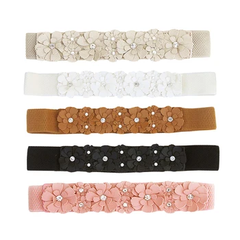 

20PCS/LOT SINGYOU Elegant Ladies Belt for Dress Fashion Hot Sell Women Girls Flower Elastic Waist Band Stretch Cummerbund