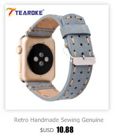 Tearoke Прохладный Leopard живопись нейлон кожаный ремешок для Apple Watch 38 мм 42 мм стильный Для женщин Для мужчин замена ремешок для iwatch