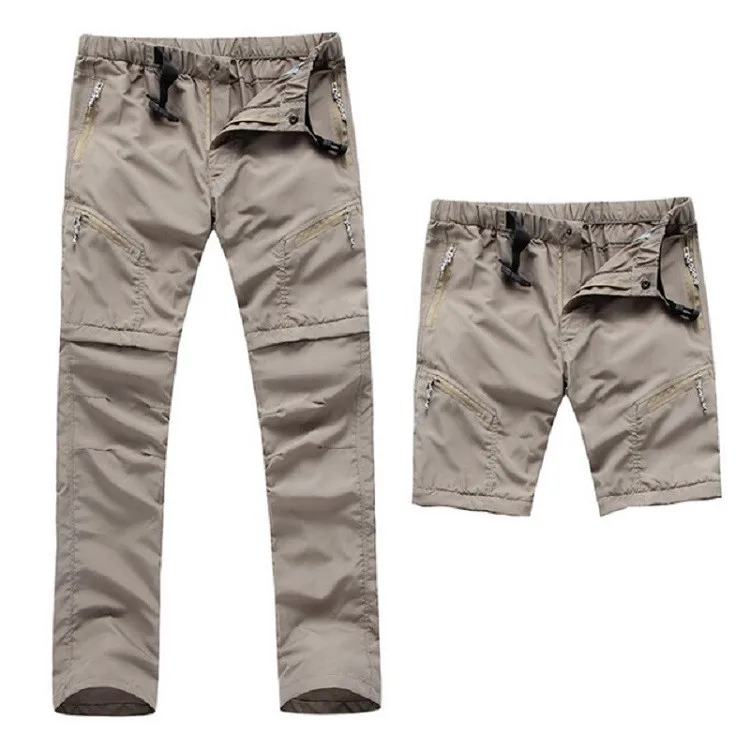 Ветрозащитные летние мужские дышащие съемные Походные штаны для спорта на открытом воздухе, кемпинга, альпинизма, водонепроницаемые мужские быстросохнущие брюки KA063