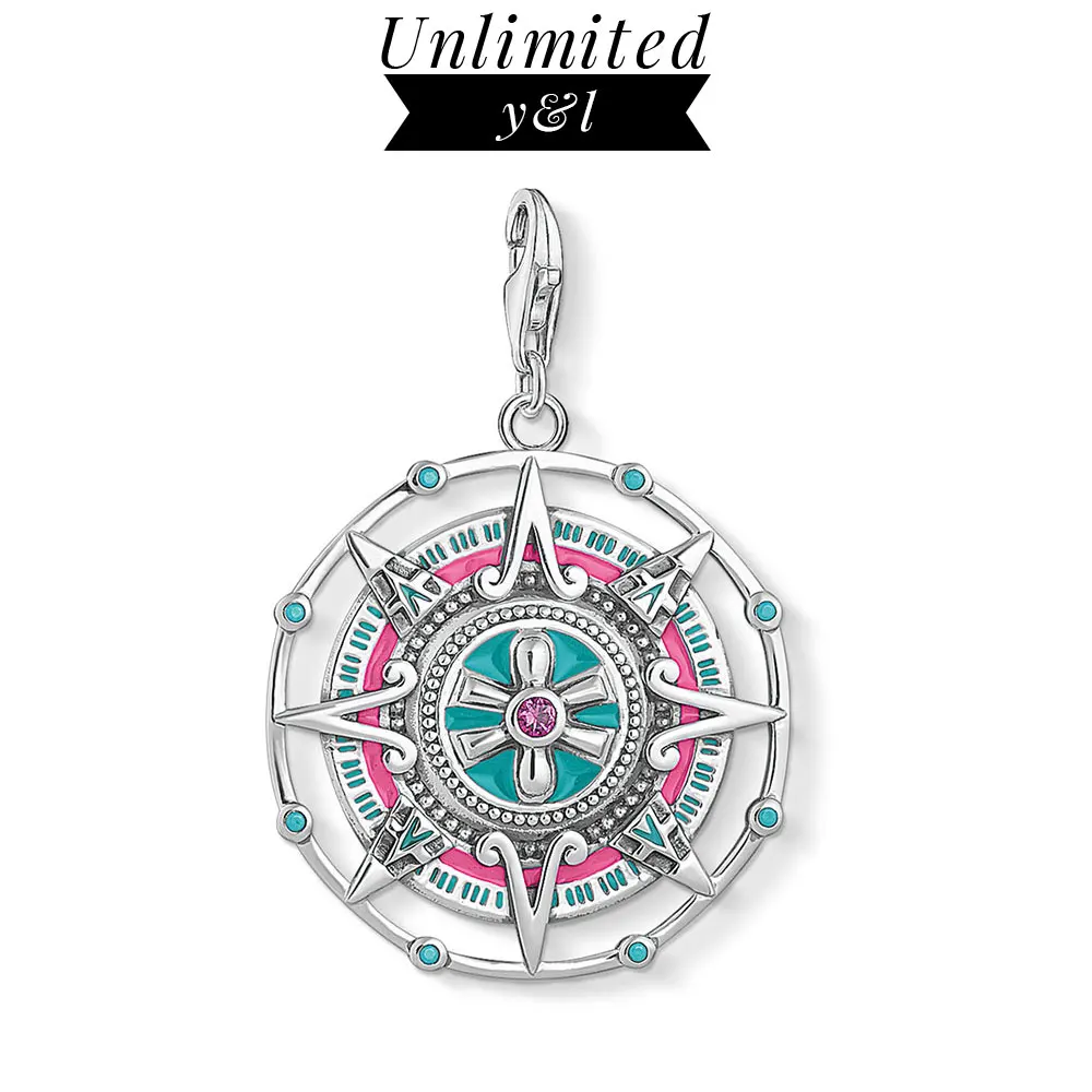

Star Charm Round Mayan Calendar for Bracelet Necklace Women 925 Sterling Silver Thomas Style Good Luck DIY Fashion Jewelry 2019