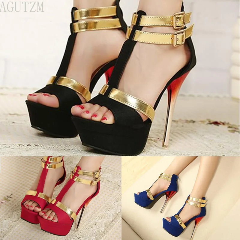 

WHOSONG Woman Sandals 2019 Summer new Buckle belt High Heels Shoes Women Sandals Peep Toe Sexy Party Female Ladies Shoes z84