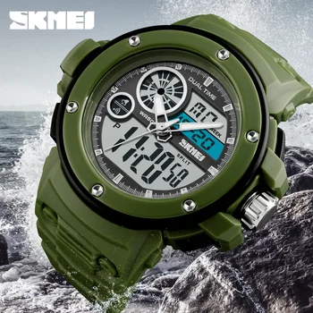 

New Mens Watches Fashion Outdoor Sports Watches 50M Waterproof Digital Wristwatches Chronograph Waterproof Quartz Clock Mens
