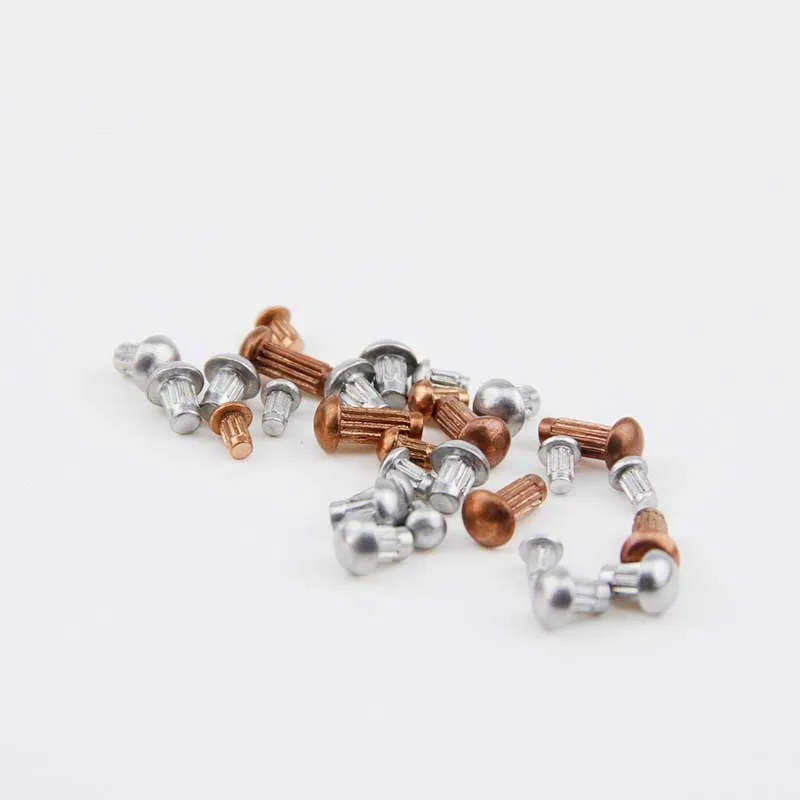 100PCS M2 M2.5 M3 long Round head Copper rivets Solid knurled rivet