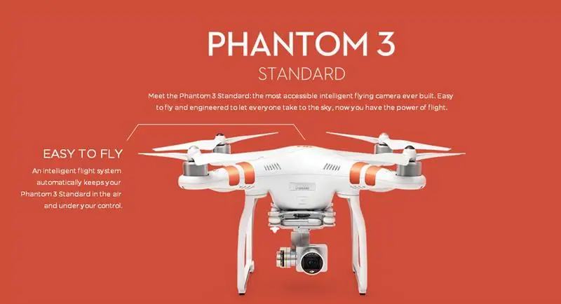 DJI Phantom 3 Standard FPV With 12MP Camera Shoots 2.7K Video RC Quadcopter RTF