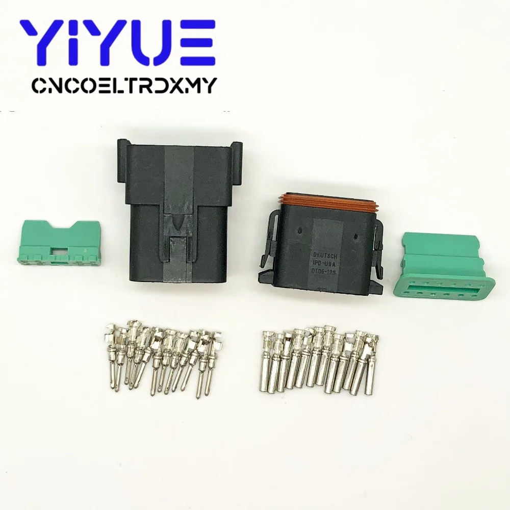 10 Sets 12 Pin Female Male DT DT06-12S DT04-12P Black Vehicle Speed Accelerator Pedal Automotive Connector For Deutsch (4)