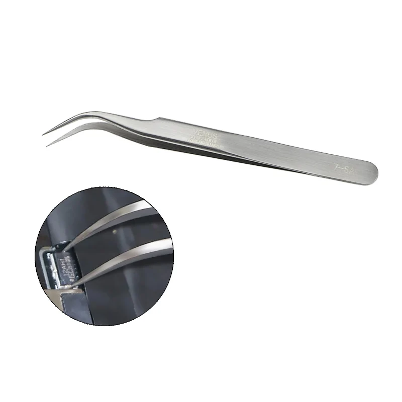 UANME SS-SA/7-SA High Precision Stainless Steel 12/14cm Pointed Tweezers Clamps Lengthened Medical Nest Maintenance