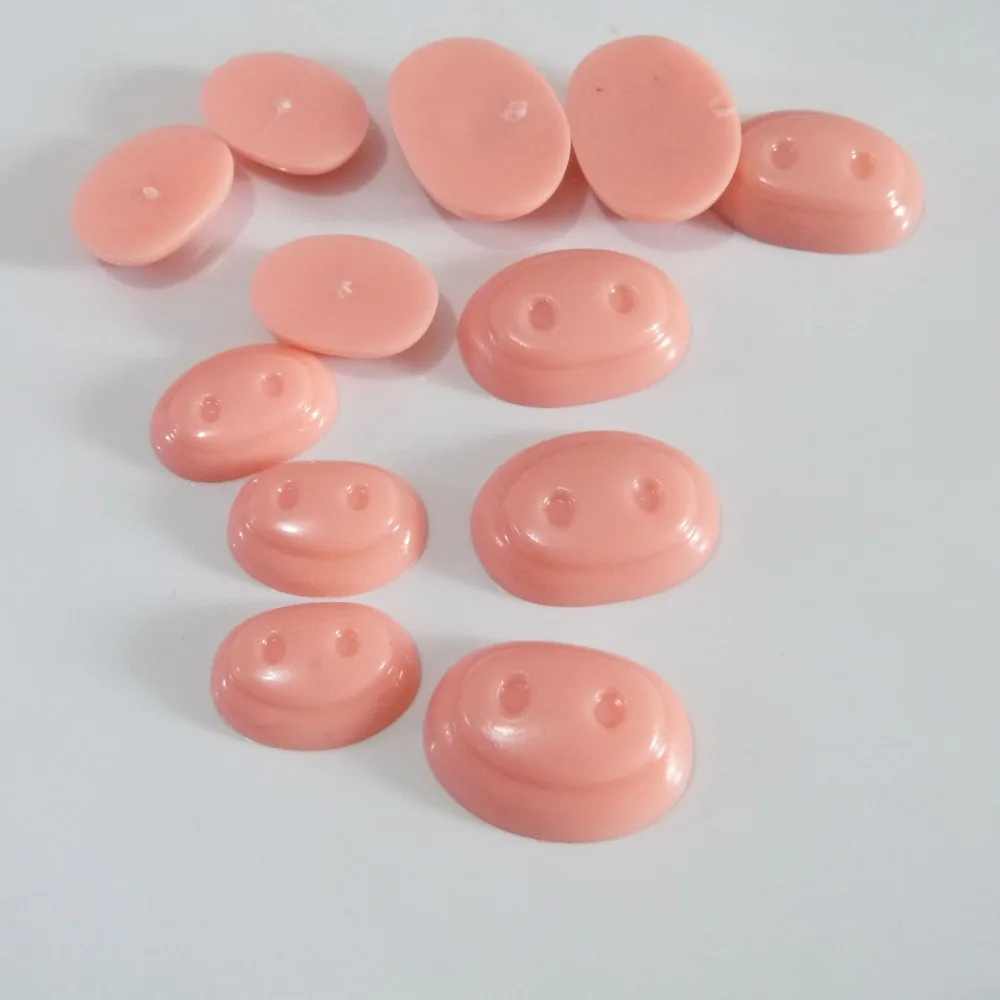 50pcs/lot 20x27mm 25x34mm animal flat nose plastic doll nose for diy
