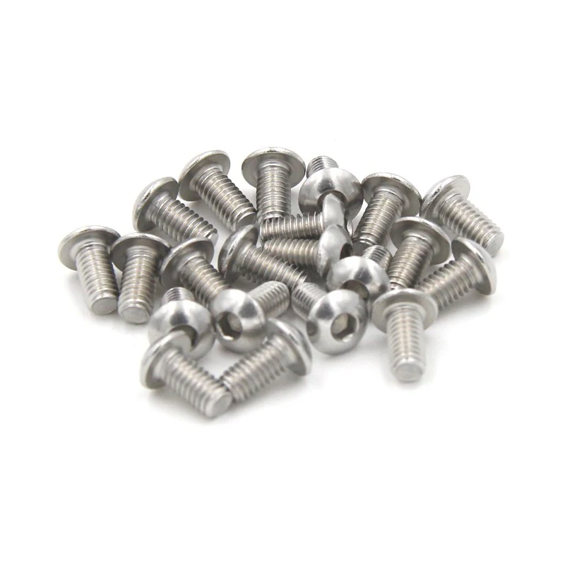 80pcs M5x10mm Stainless Steel Button Head Hex Socket Cap Screws Bolts