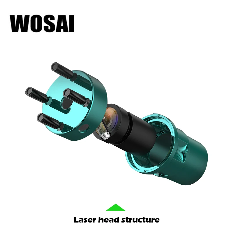 WOSAI зеленый лазерный уровень 5 линий 6 точек лазерный уровень автоматический самонивелирующийся 360 вертикальный и горизонтальный наклон и 532 нм наружный режим