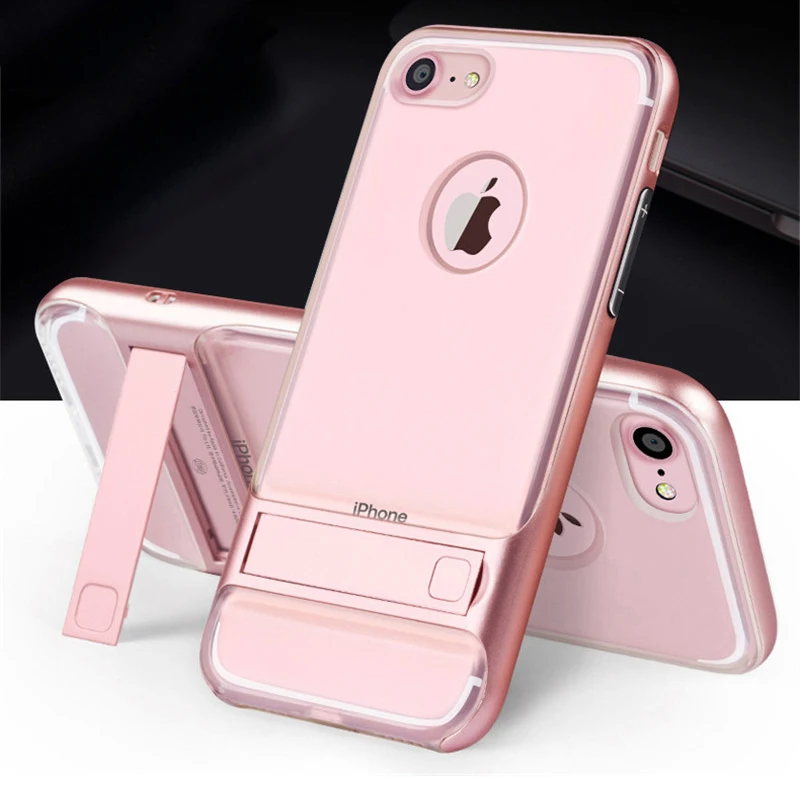 

Protective Case For iPhone XS XR 6 6S Kickstand PC+TPU ShockProof with Holder for iphone 6s 7 8 Plus XS MAX XR cover