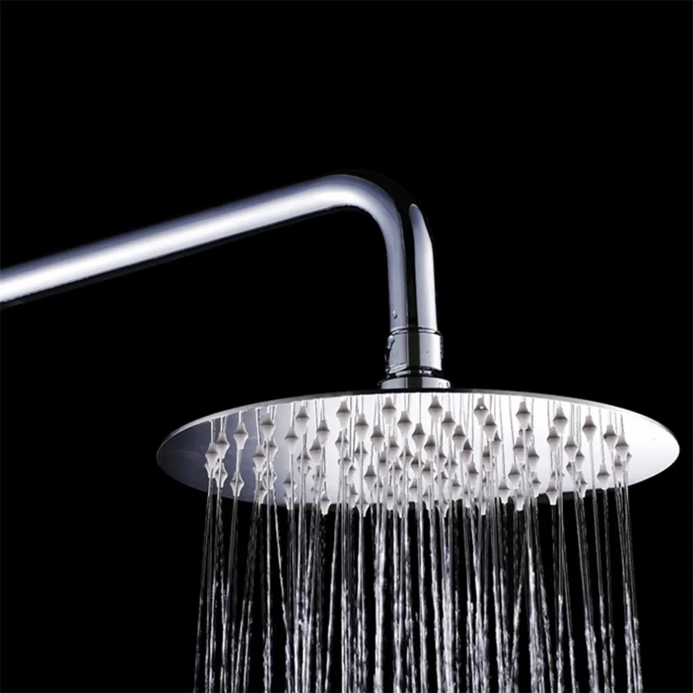 ICOCO 8 Inch Ultra quiet Water saving Rainfall Bathroom Round Shower