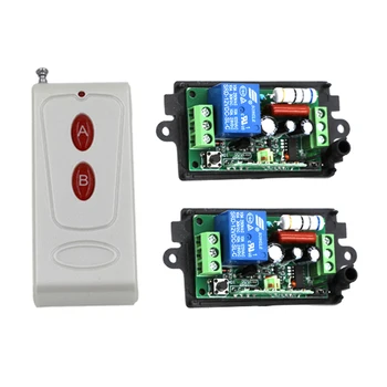 

New Arrival AC110V 220V 1CH Wireless Remote Control Switch 1 Transmitter with 2 Receiver for Appliances Gate Garage Door 315/433