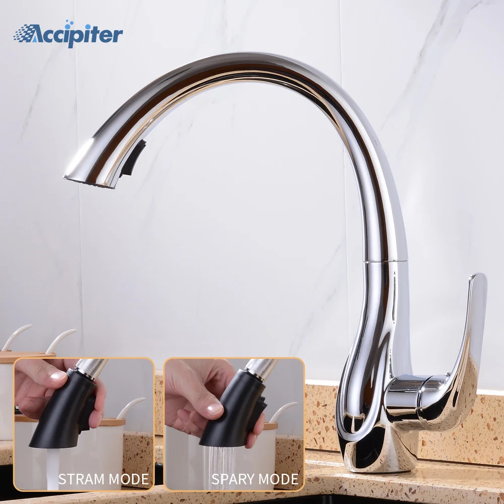 

Kitchen Faucet Pull Out Cold&hot Golden Kitchen Tap Single Handle 360 Degree Water Mixer Tap Torneira Cozinha