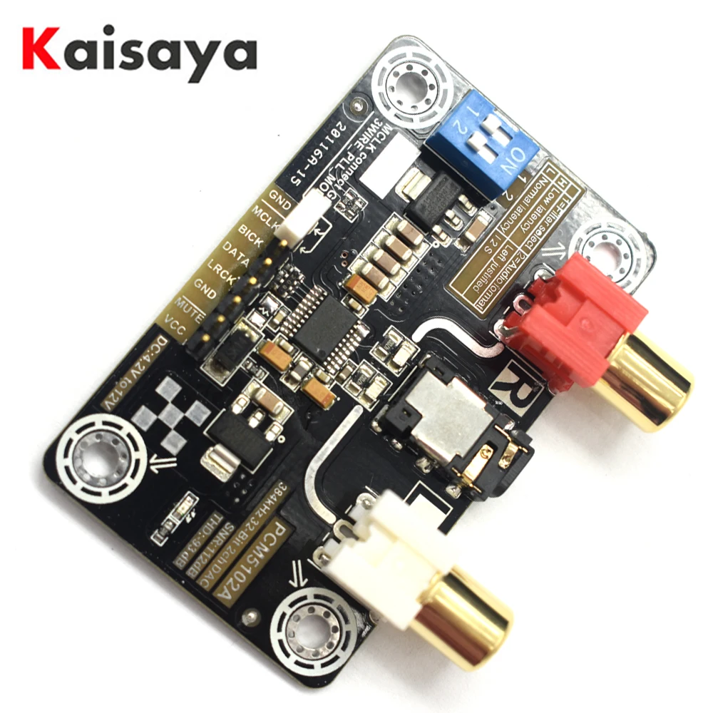 

PCM5102A Decoding module lossless digital audio I2S-DAC decoder For Raspberry Pi 2B/3B Support 32bit 384K I2S A5-006