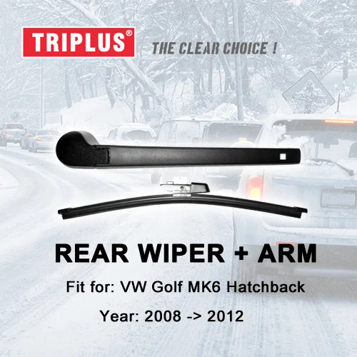 Rear Wiper Arm with Blade for VW Golf MK6 Hatchback 6 GTI (2008 2012), Rear Wiper Arm & Rear