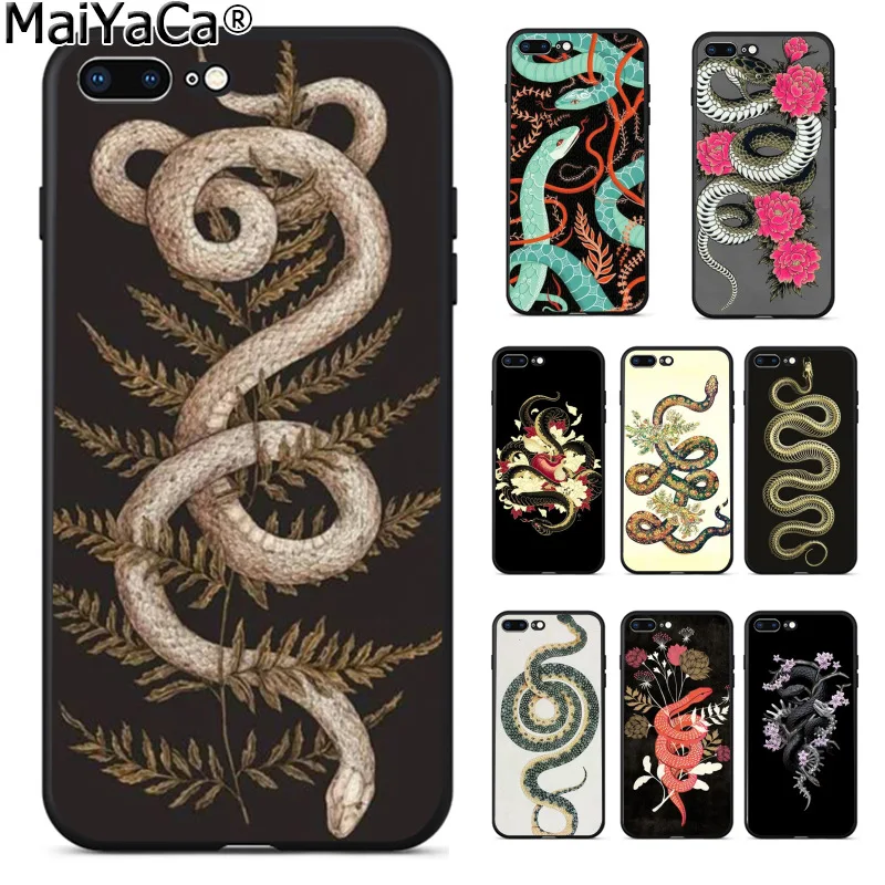 MaiYaCa Животное змея и папоротник чехол Защитный чехол для телефона s Coque Capa для Apple iphone 11 pro 8 7 66S Plus X 55S SE XS XR XS MAX