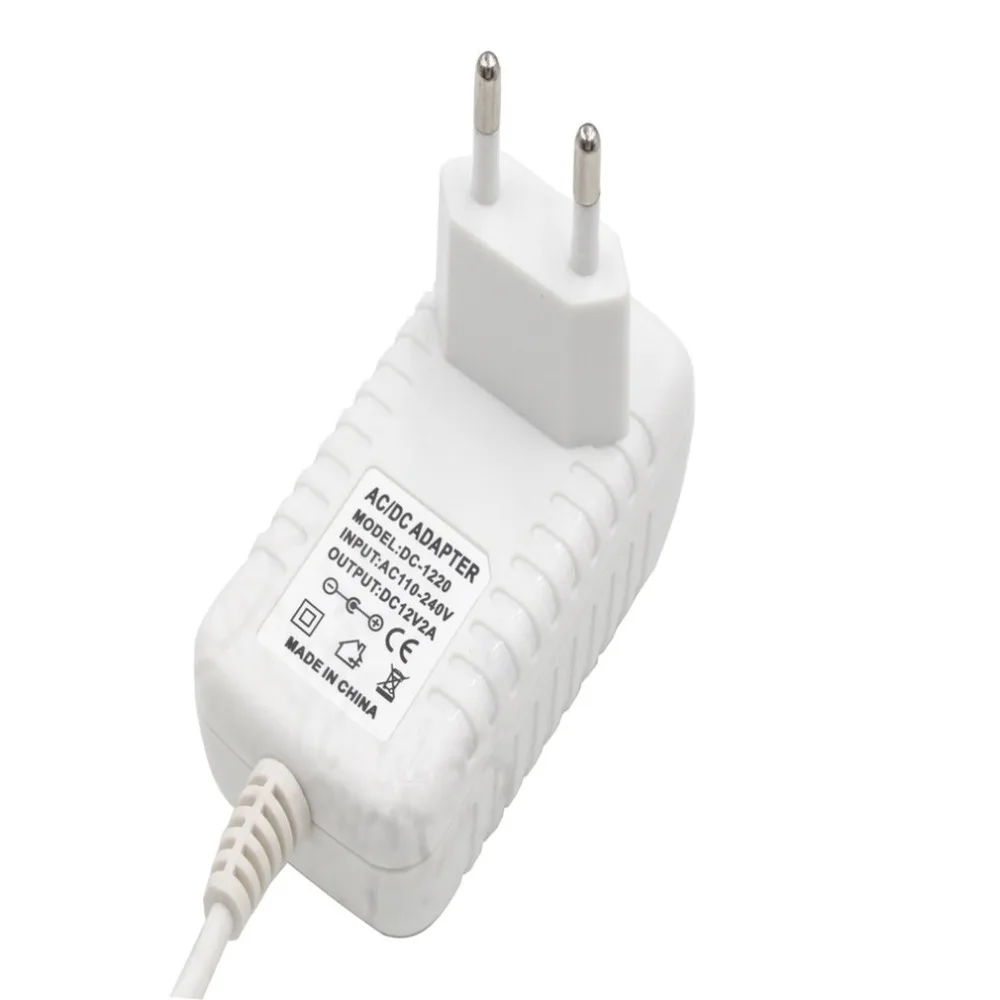 Ac220-240V для Dc12V 2A 24 Вт ЕС Подключите адаптер питания, трансформатор для светодиодных лент Мощность адаптер