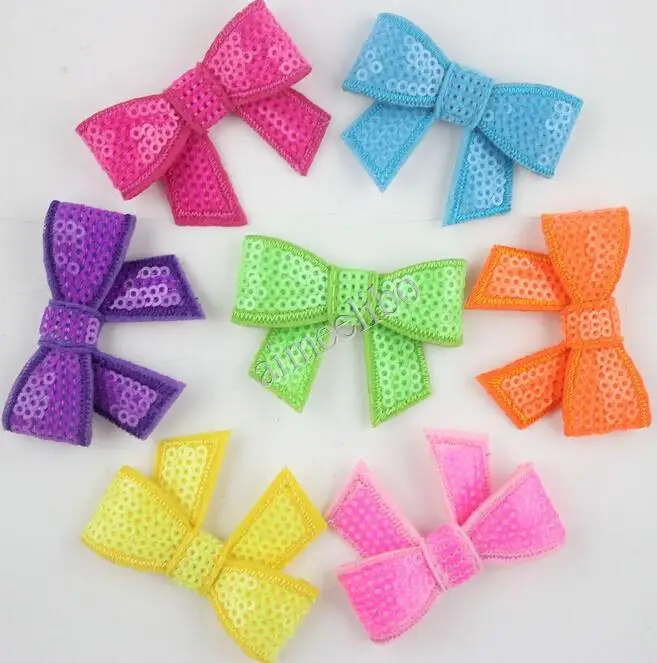 Wholesale Sequin Bow Knot Applique,Embroideried Sequin Bows For DIY