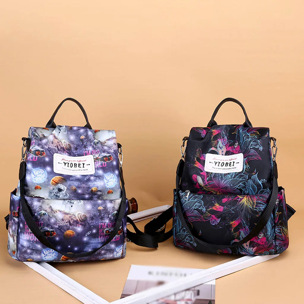 

Women's Fashion Backpack Large Capacity large capacity women backpack Computer Bag Graffiti Shoulder Bag mochila feminina
