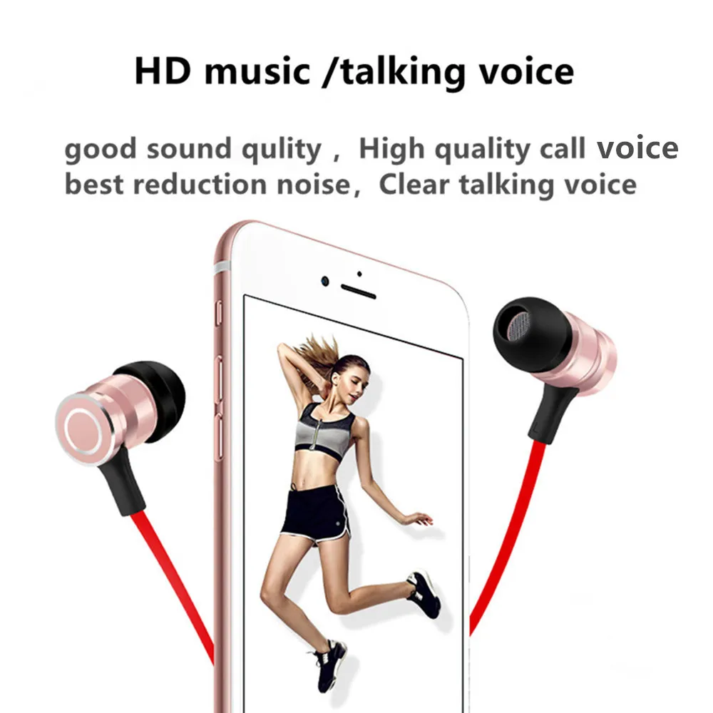 Беспроводные bluetooth наушники V4.1 беспроводные с шумоподавлением микрофоном для