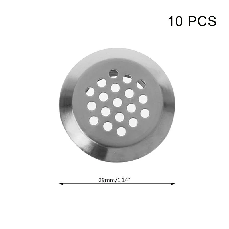 Вентиляционные отверстия из нержавеющей стали круглый вентиляционный сетчатый отверстие для шкафа ванной комнаты кухни TB - Цвет: 29mm