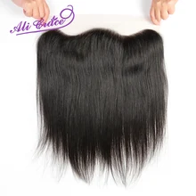 ALI GRACE волосы перуанские прямые 13X4 кружева Фронтальная средняя свободная часть Remy человеческие волосы закрытие натуральный цвет 10-20 дюймов