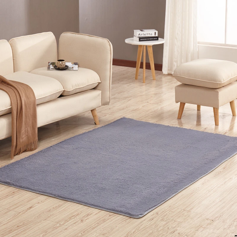 Comfortable Carpet For Living Room Non slip Carpets On The Floor Soft Solid Rugs For Bathroom 8