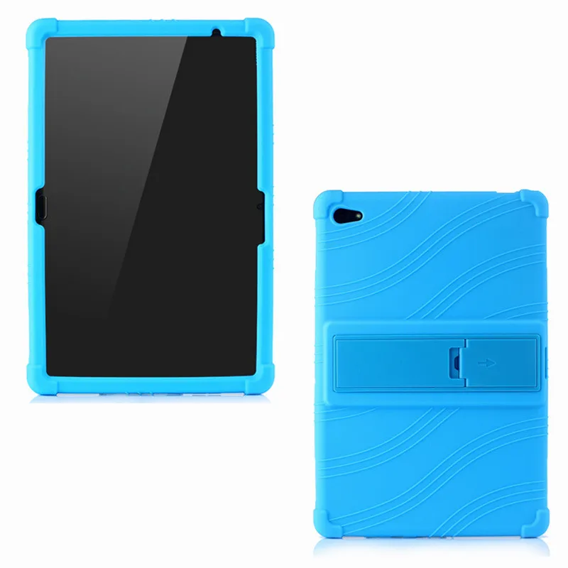 Синий Противоударный силиконовый чехол для huawei MediaPad M5 Lite 10 BAH2-W09/W19/L09 крышка для huawei M5 lite 10 10,1 дюймов Funda+ Защитная пленка на экран+ стилус - Цвет: Синий